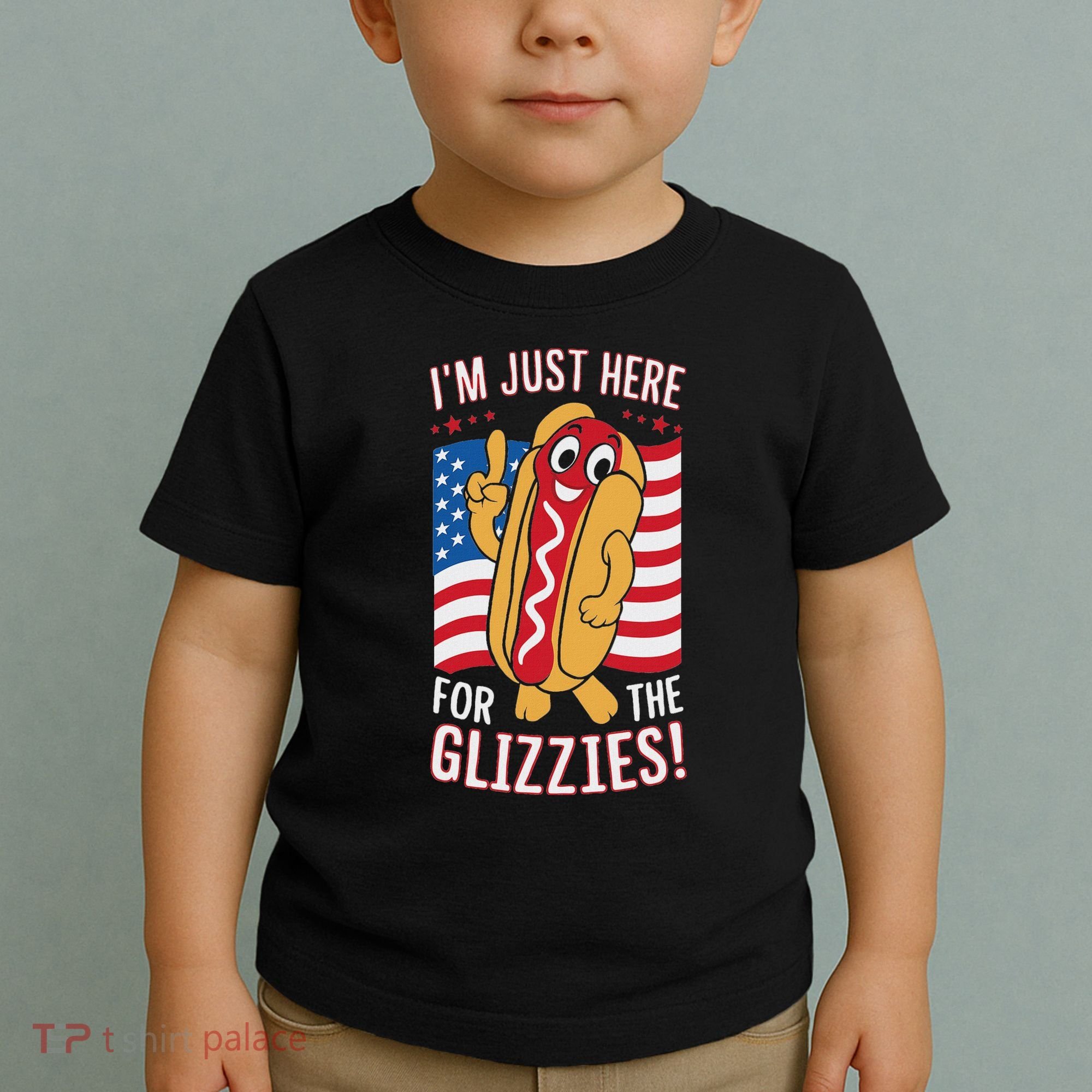 Funny IM Just Here For The Glizzies Toddler T-Shirt