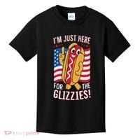Funny IM Just Here For The Glizzies Kids T-Shirt thumb 0