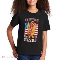 Funny IM Just Here For The Glizzies Kids T-Shirt thumb 2