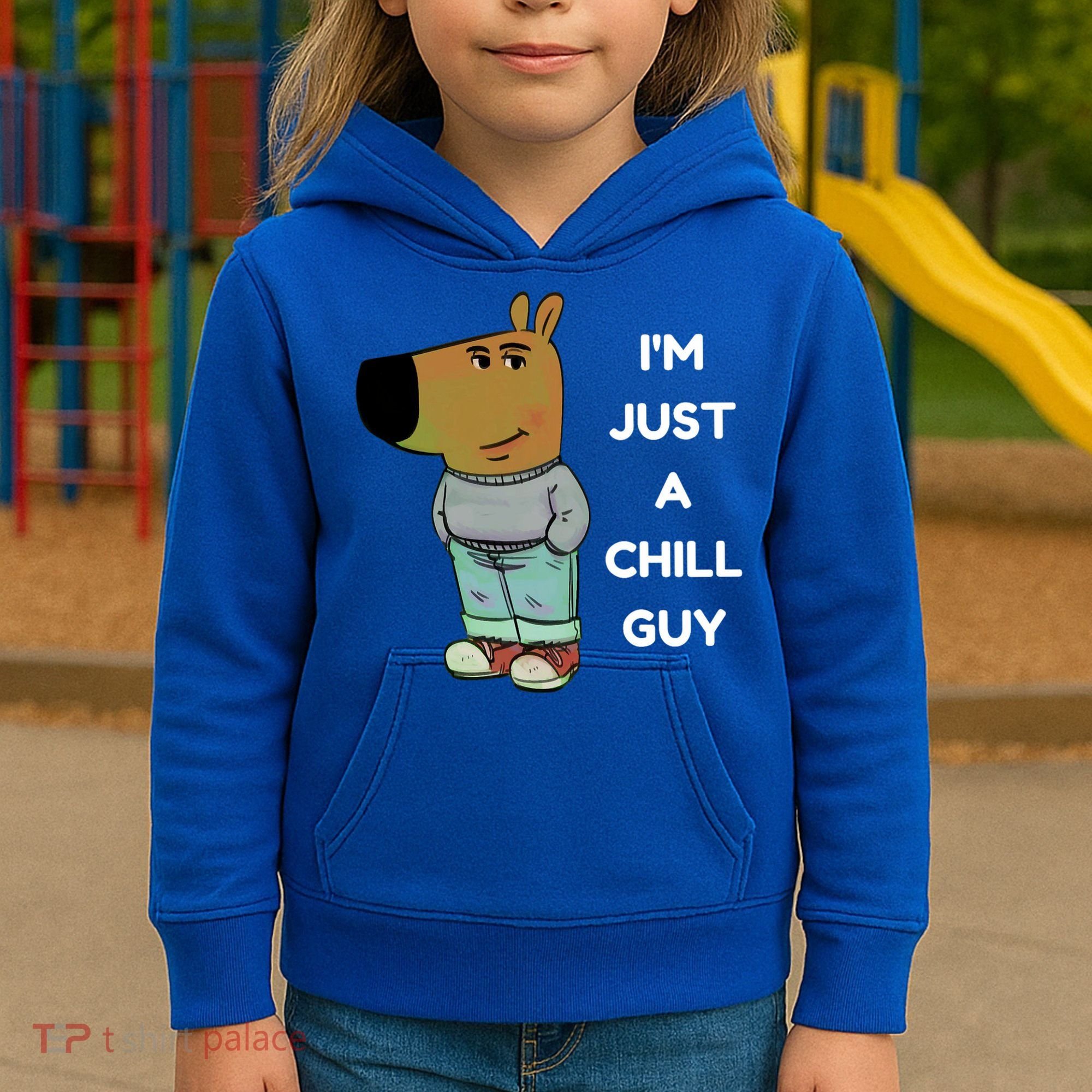 Funny IM Just A Chill Guy Meme Kids Hoodie