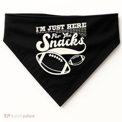 Funny I'm Just Here For The Snacks USA-Made Doggie Bandana