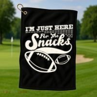 Funny I'm Just Here For The Snacks Golf Towel thumb 1
