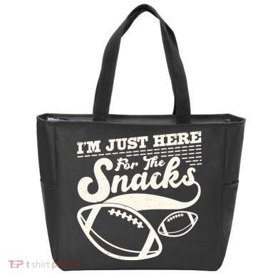 Funny I'm Just Here For The Snacks Tote Bag
