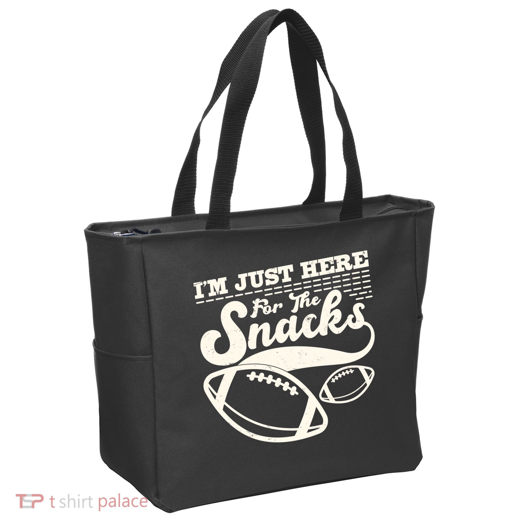Funny I'm Just Here For The Snacks Tote Bag