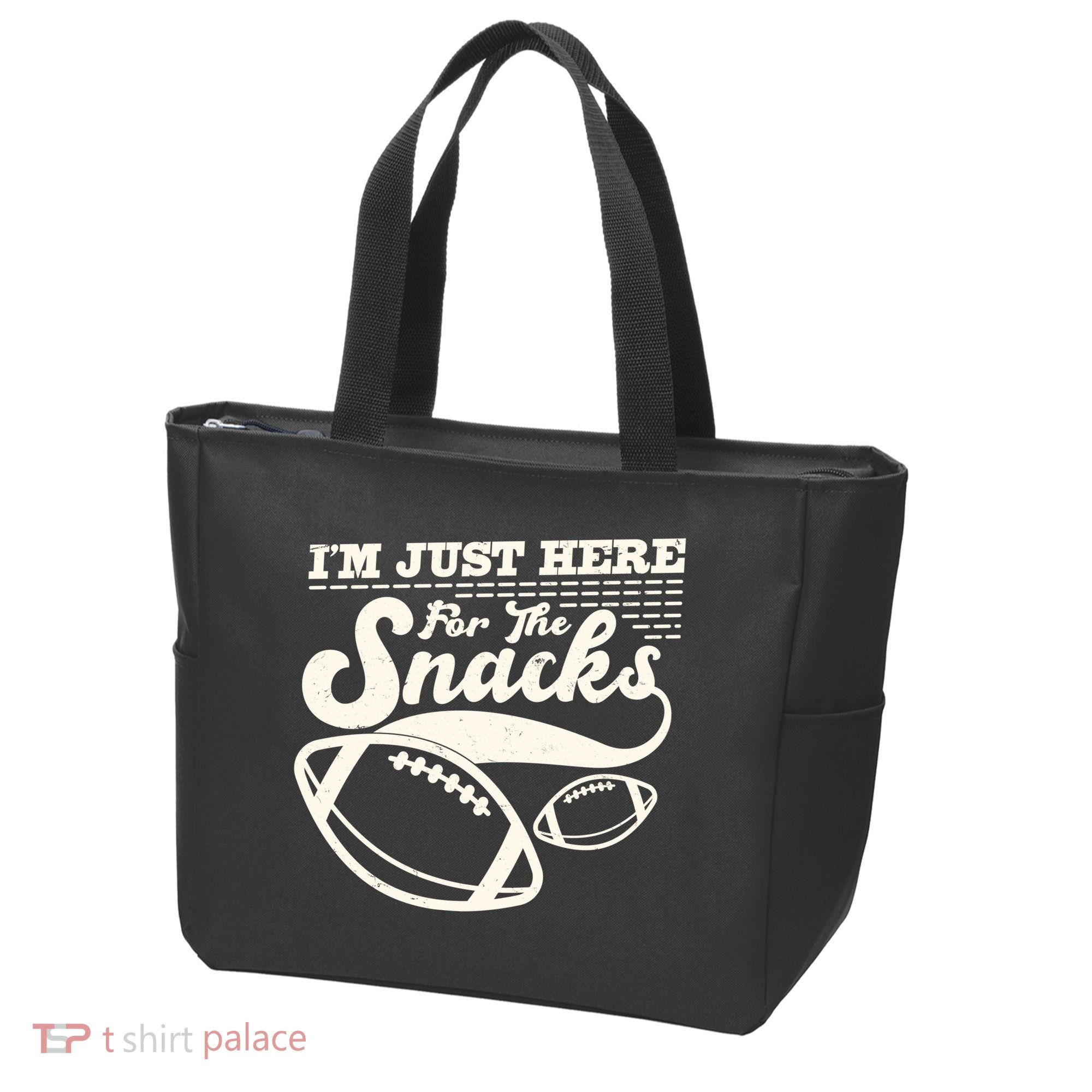 Funny I'm Just Here For The Snacks Tote Bag
