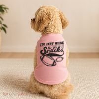 Funny I'm Just Here For The Snacks Doggie Tank thumb 2