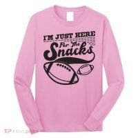 Funny I'm Just Here For The Snacks Long Sleeve Shirt thumb 0