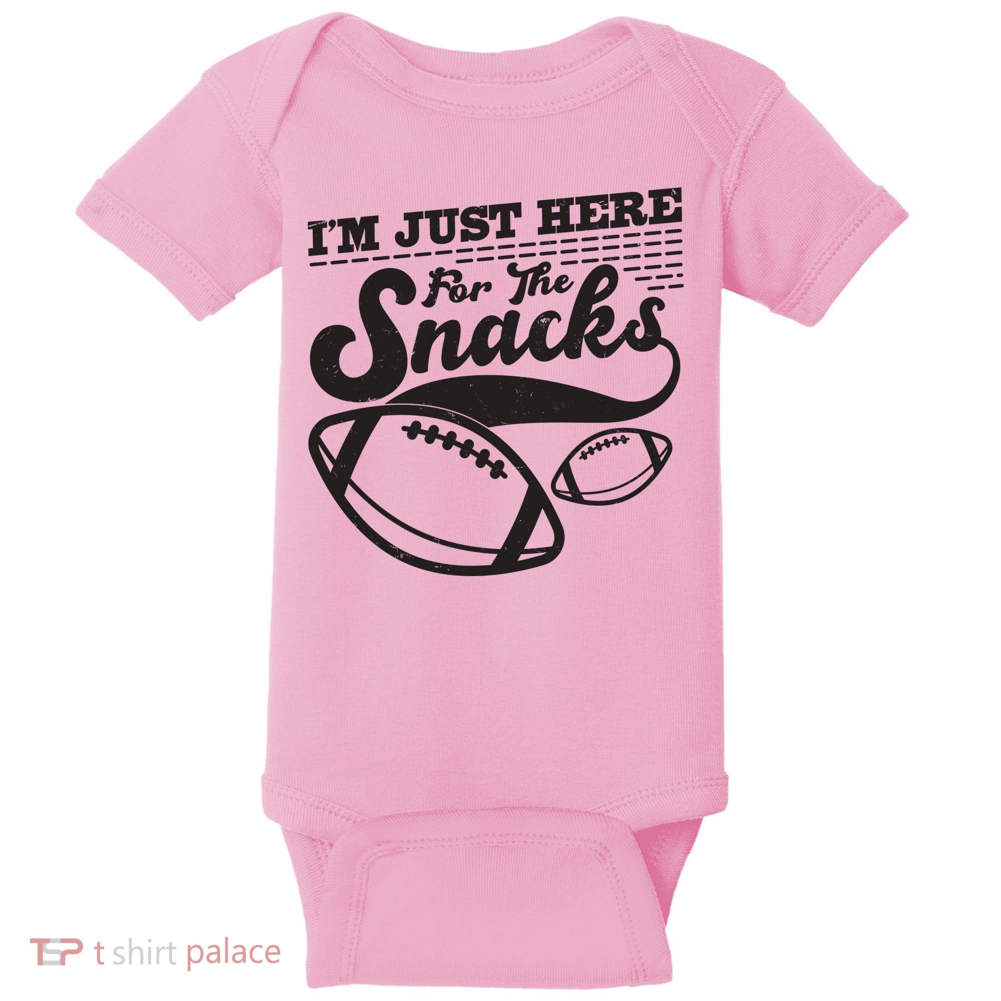 Funny I'm Just Here For The Snacks Baby Bodysuit