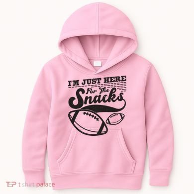 Funny I'm Just Here For The Snacks Kids Hoodie