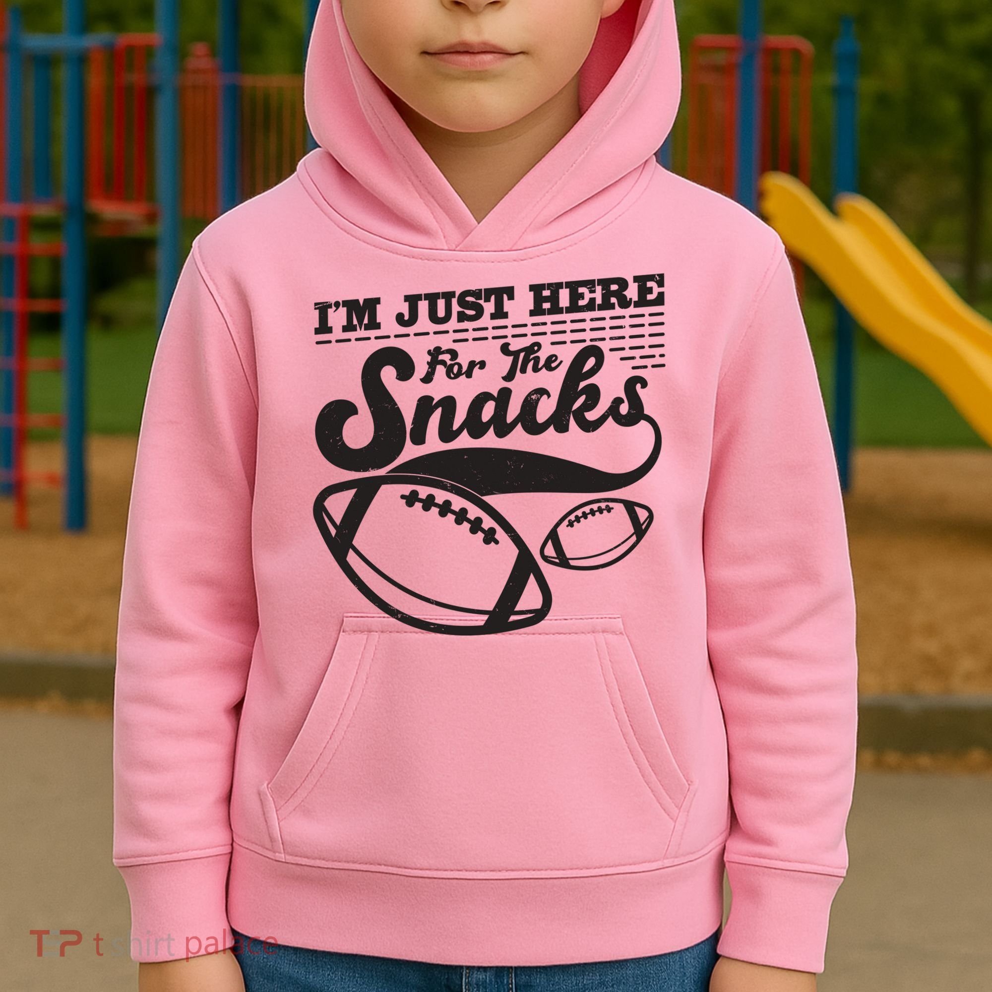 Funny I'm Just Here For The Snacks Kids Hoodie