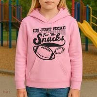 Funny I'm Just Here For The Snacks Kids Hoodie thumb 3