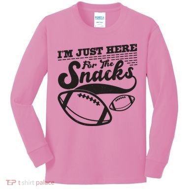 Funny I'm Just Here For The Snacks Kids Long Sleeve Shirt