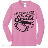 Funny I'm Just Here For The Snacks Kids Long Sleeve Shirt thumb 0