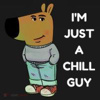 Funny Im Just A Chill Guy Meme Doggie Tank thumb 4
