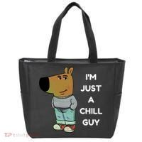 Funny Im Just A Chill Guy Meme Tote Bag thumb 0
