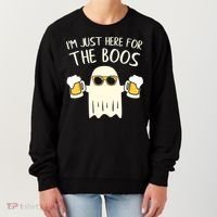 Funny Im Just Here For The Boos Shirt Gift Halloween Ghost Women's Sweatshirt thumb 0