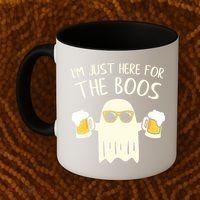 Funny Im Just Here For The Boos Shirt Gift Halloween Ghost Coffee Mug thumb 2