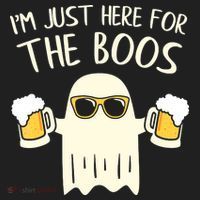 Funny Im Just Here For The Boos Shirt Gift Halloween Ghost Beanie thumb 2