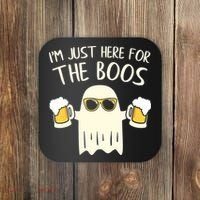 Funny Im Just Here For The Boos Shirt Gift Halloween Ghost Coaster thumb 0