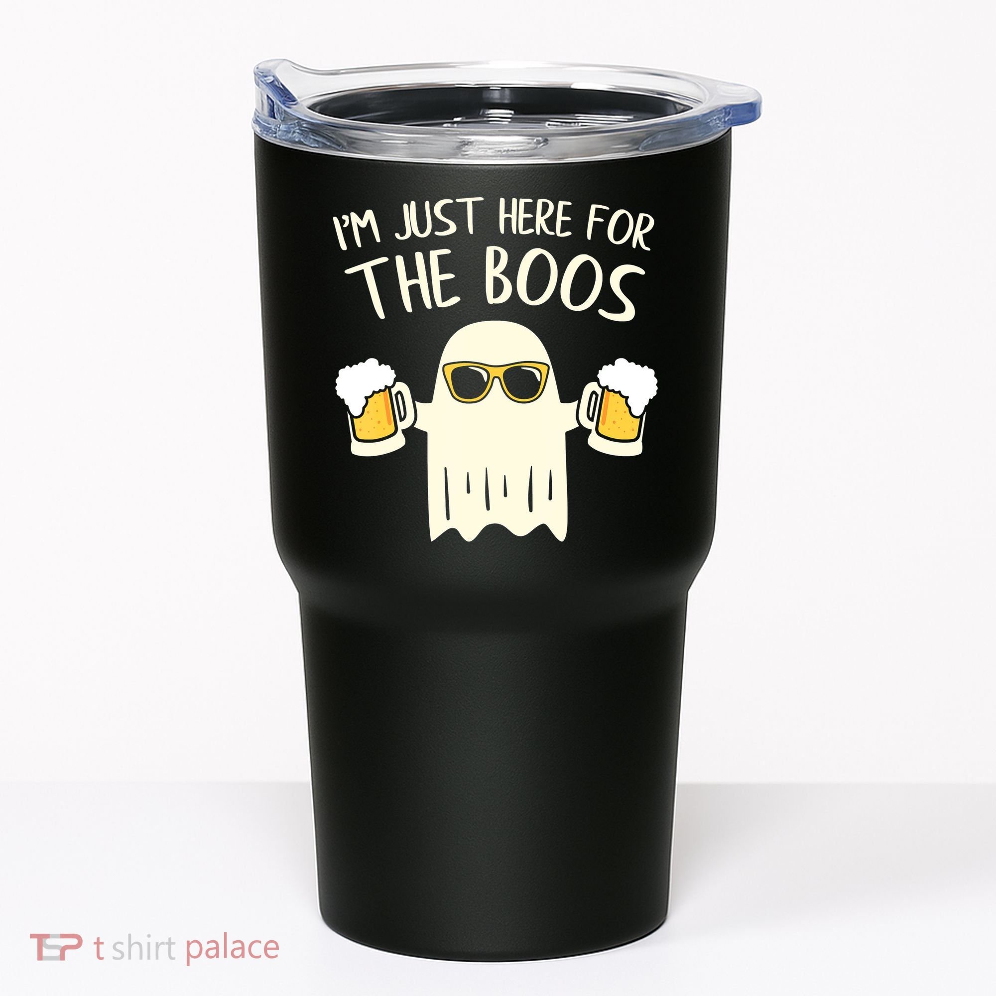 Funny Im Just Here For The Boos Shirt Gift Halloween Ghost Tumbler