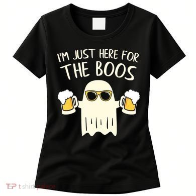 Funny Im Just Here For The Boos Shirt Gift Halloween Ghost Women's T-Shirt