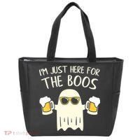 Funny Im Just Here For The Boos Shirt Gift Halloween Ghost Tote Bag thumb 0