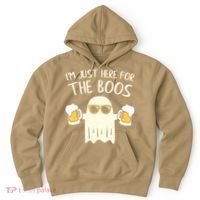Funny Im Just Here For The Boos Shirt Gift Halloween Ghost Hoodie thumb 0