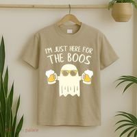 Funny Im Just Here For The Boos Shirt Gift Halloween Ghost T-Shirt thumb 2