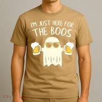 Funny Im Just Here For The Boos Shirt Gift Halloween Ghost T-Shirt thumb 3