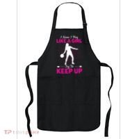 Funny I Know I Play Like A Girl Try To Keep Up Basketball Gift Apron thumb 0