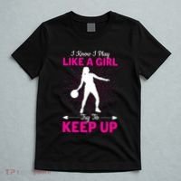 Funny I Know I Play Like A Girl Try To Keep Up Basketball Gift T-Shirt thumb 5