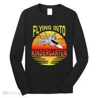 Flying Into Kindergarten Airplane Teacher Back To School Long Sleeve Shirt thumb 0