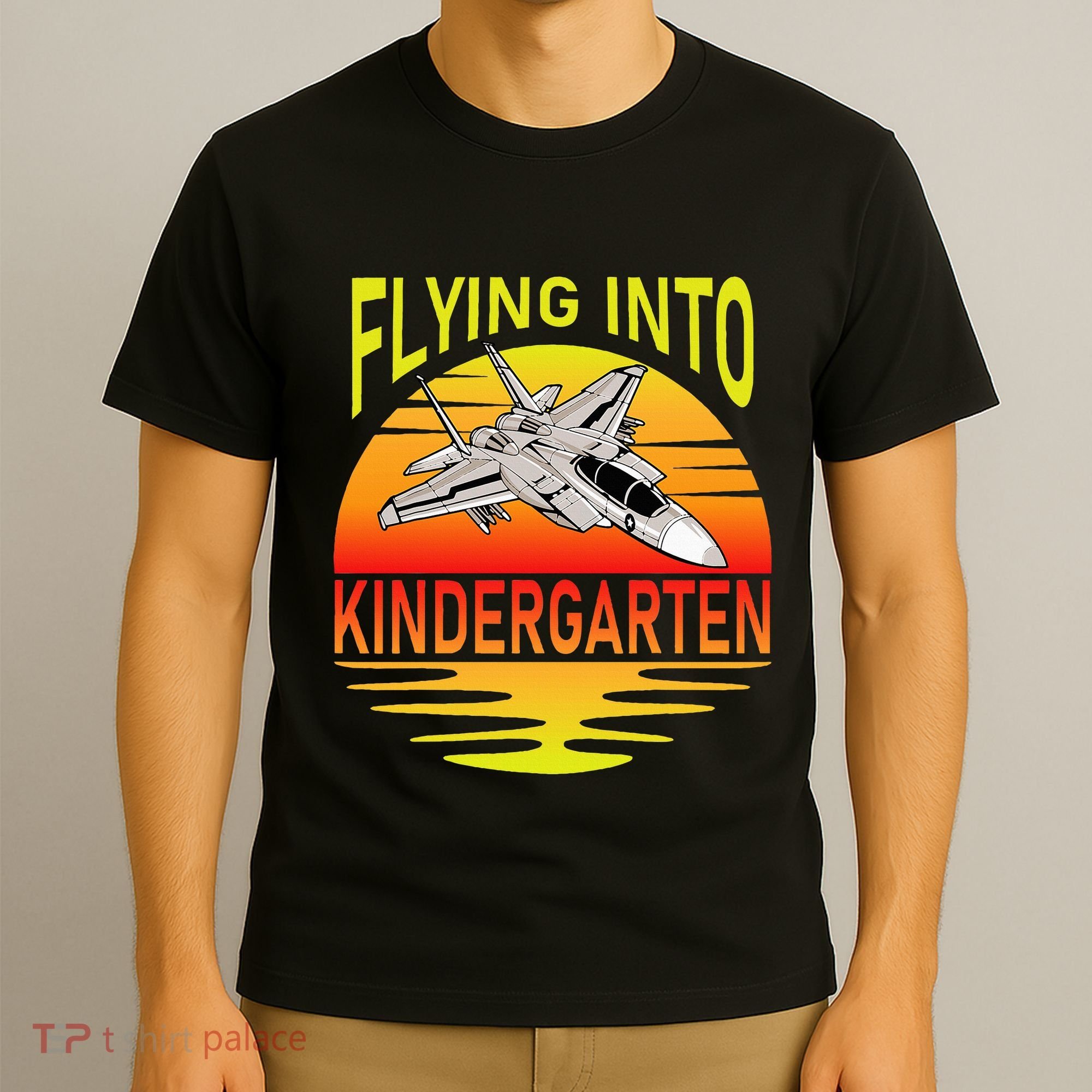 Flying Into Kindergarten Airplane Teacher Back To School T-Shirt