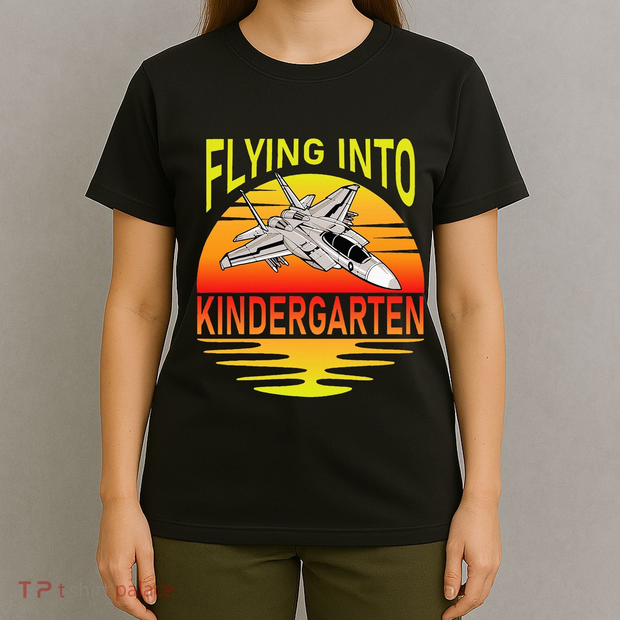 Flying Into Kindergarten Airplane Teacher Back To School T-Shirt