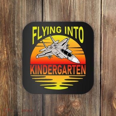 Flying Into Kindergarten Airplane Teacher Back To School Coaster