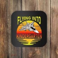 Flying Into Kindergarten Airplane Teacher Back To School Coaster thumb 0