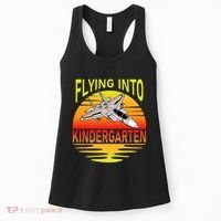 Flying Into Kindergarten Airplane Teacher Back To School Women's Tank Top thumb 0