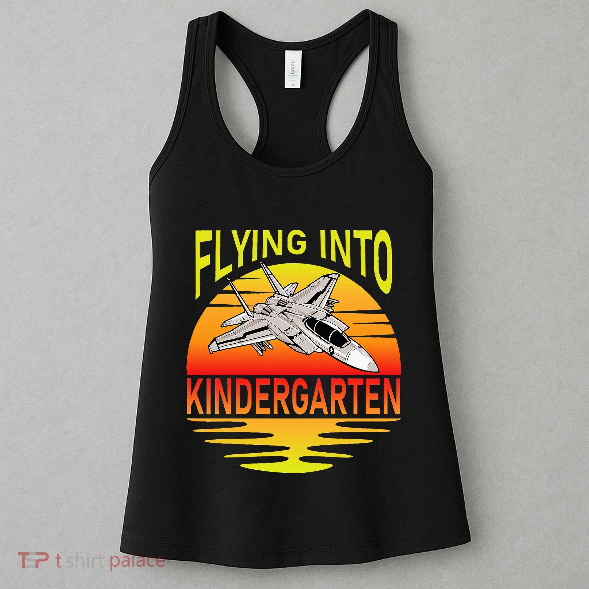 Flying Into Kindergarten Airplane Teacher Back To School Women's Tank Top