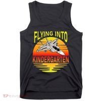 Flying Into Kindergarten Airplane Teacher Back To School Tank Top thumb 0