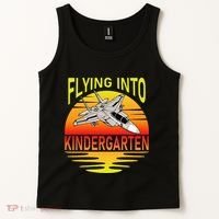 Flying Into Kindergarten Airplane Teacher Back To School Tank Top thumb 2