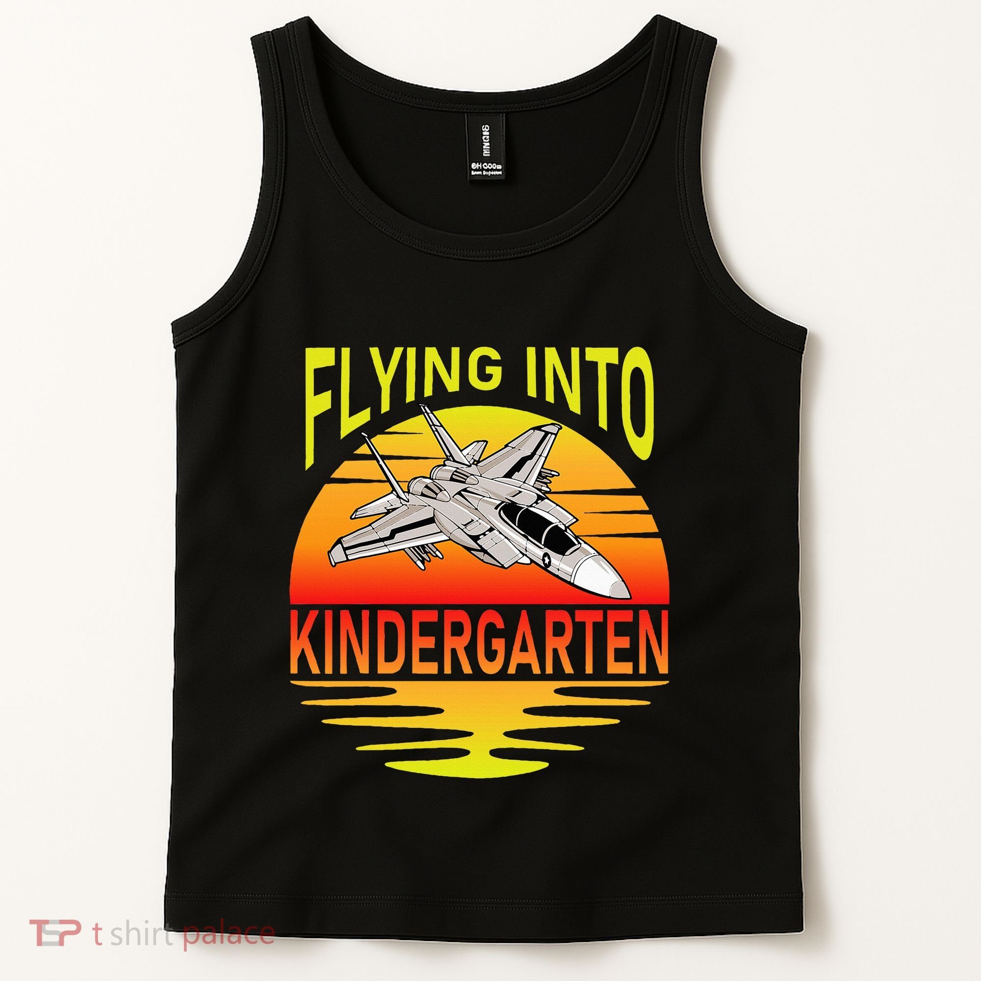 Flying Into Kindergarten Airplane Teacher Back To School Tank Top