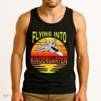 Flying Into Kindergarten Airplane Teacher Back To School Tank Top thumb 3