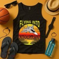 Flying Into Kindergarten Airplane Teacher Back To School Tank Top thumb 4
