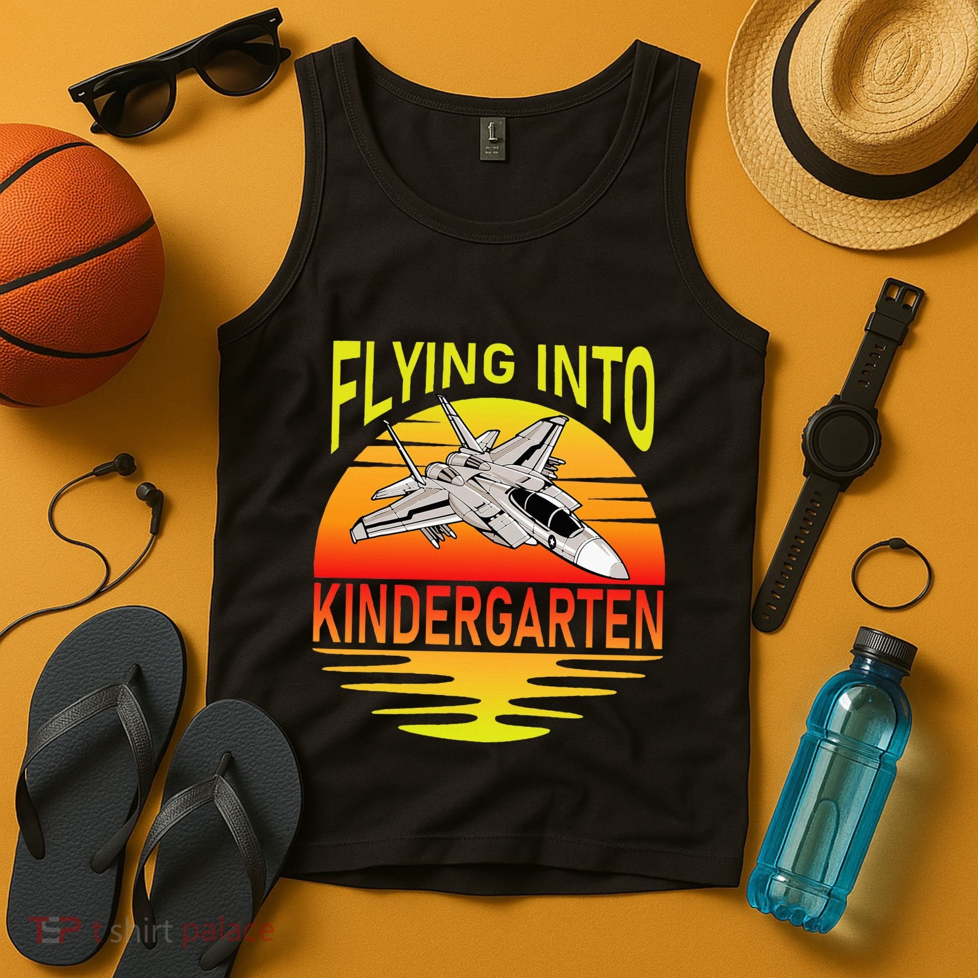 Flying Into Kindergarten Airplane Teacher Back To School Tank Top