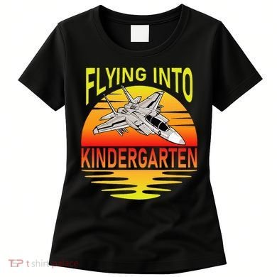 Flying Into Kindergarten Airplane Teacher Back To School Women's T-Shirt