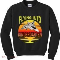 Flying Into Kindergarten Airplane Teacher Back To School Kids Sweatshirt thumb 0