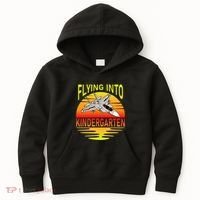 Flying Into Kindergarten Airplane Teacher Back To School Kids Hoodie thumb 0