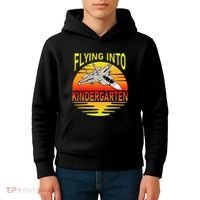 Flying Into Kindergarten Airplane Teacher Back To School Kids Hoodie thumb 4