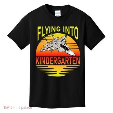 Flying Into Kindergarten Airplane Teacher Back To School Kids T-Shirt