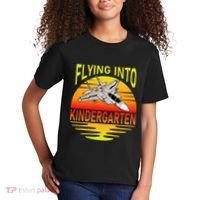 Flying Into Kindergarten Airplane Teacher Back To School Kids T-Shirt thumb 2